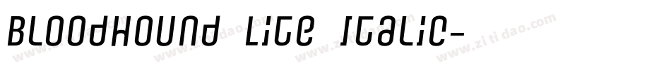 Bloodhound Lite Italic字体转换
